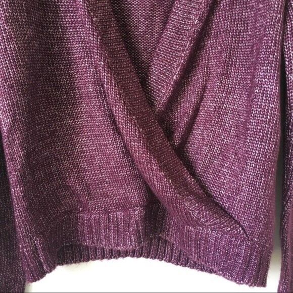 NWT JustFab Open Front Metallic Knit Sweater - Picture 4 of 8